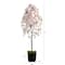 6ft. Cherry Blossom Artificial Tree in Black Metal Planter